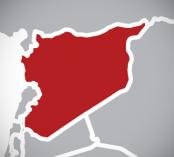 Map showing Syria