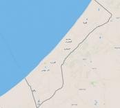 Map showing Gaza