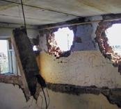 Health facility damaged